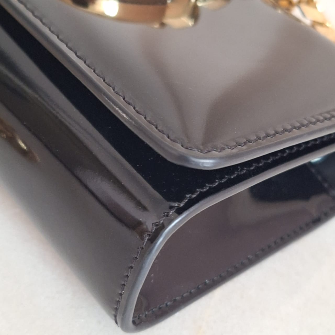 Dolce & Gabbana Black DG 3.5 Polished Small Phone Chain Bag