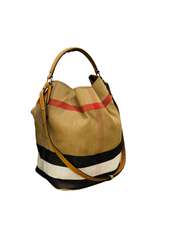 Burberry Camel House Check Bucket Bag