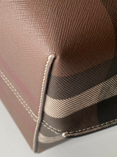 Burberry Bicolor Check Medium Tote Bag