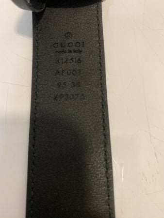 Gucci Black Double G Buckle Belt 38