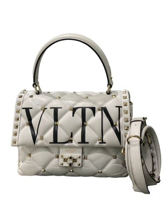 Valentino White VLTN Spike Rockstud Bag