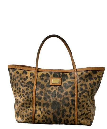 Dolce & Gabbana Bicolor Leopard Tote Bag