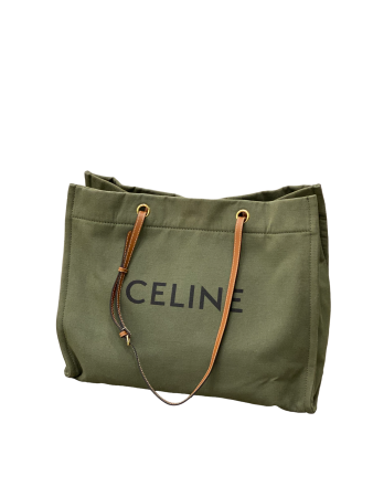 Celine Green Tote Square Cabas Bag