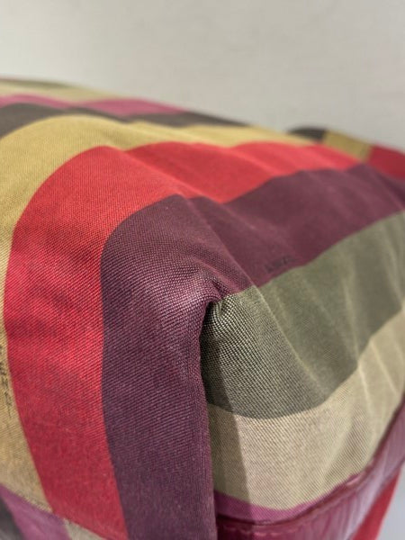 Fendi Multicolor Hobo Colorful Striped Large Bag