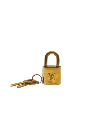 Louis Vuitton Brass Lock and Key Set