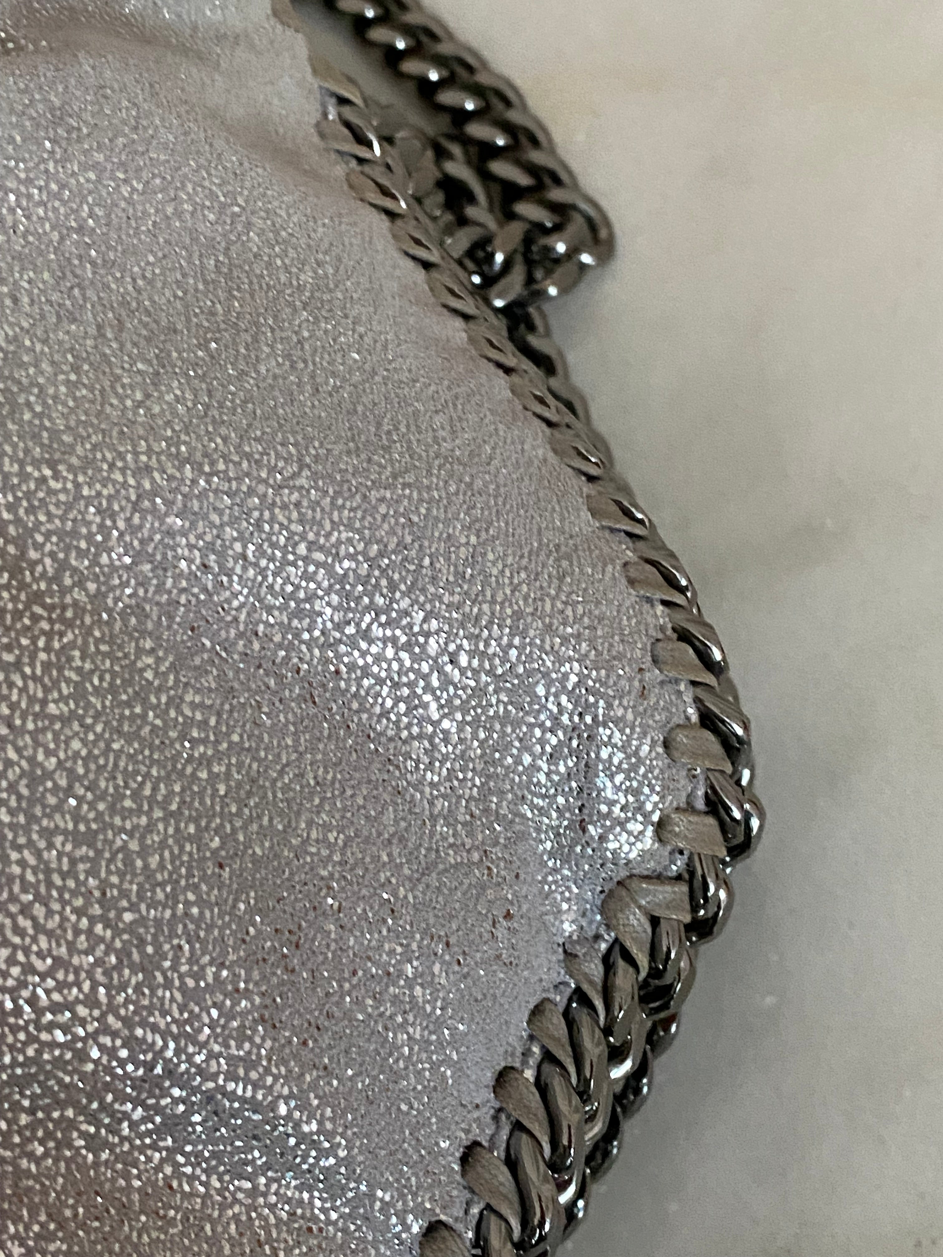 Stella Mccartney Metallic Silver Falabella Bag