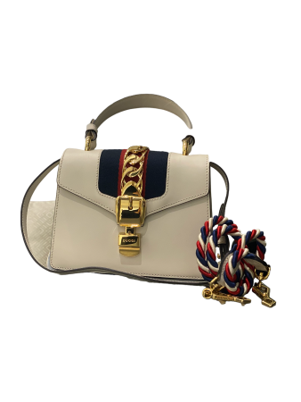 Gucci White Sylvie Mini Crossbody Bag