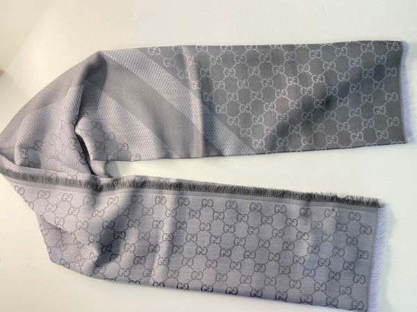 Gucci Light Grey GG Scarf