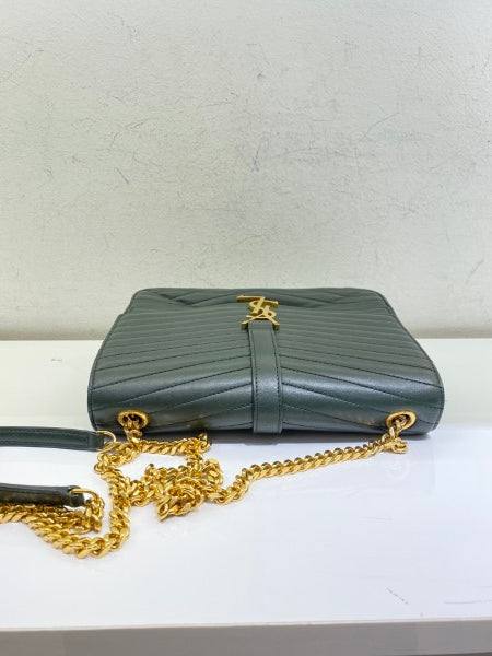 YSL Green Sulpice Medium Shoulder Bag