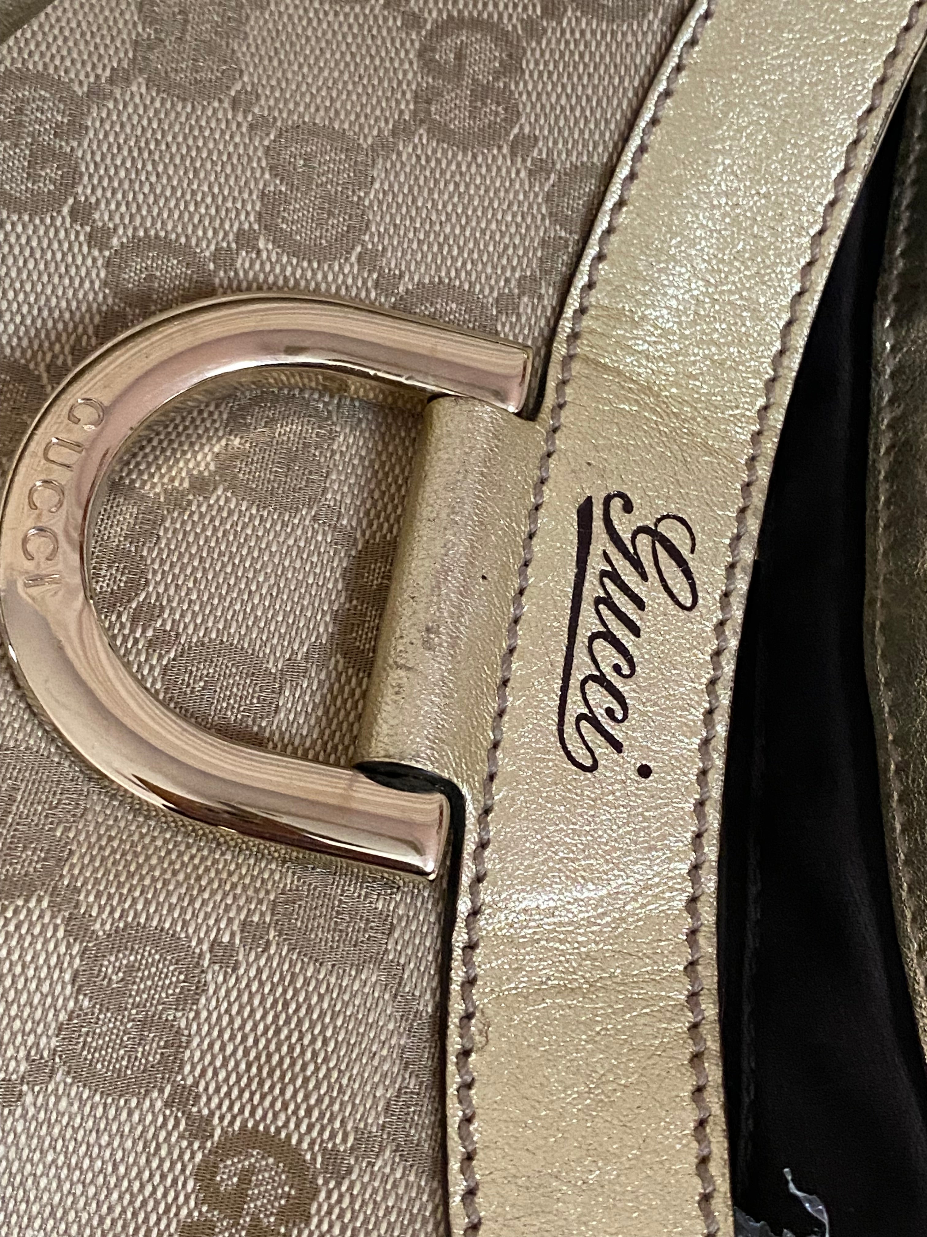 Gucci Bicolor GG D Ring Shoulder Bag