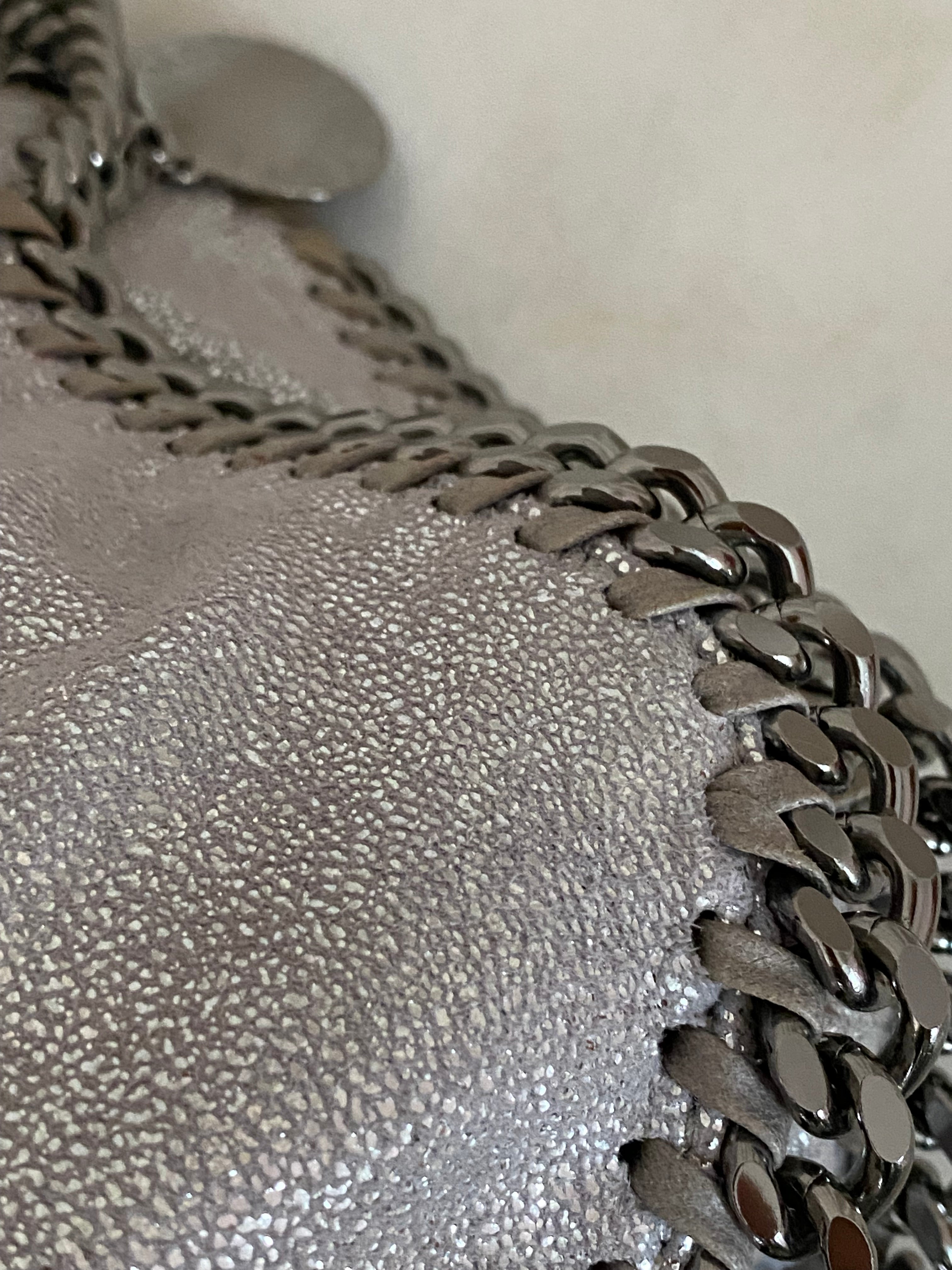 Stella Mccartney Metallic Silver Falabella Bag