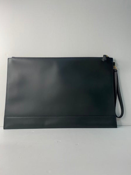 Fendi Dark Grey Python Clutch