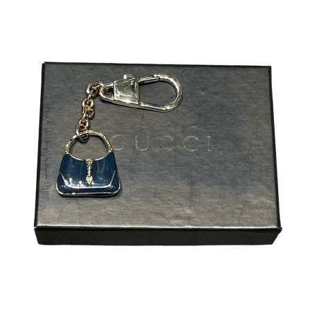 Gucci Navy Blue Mini Jackie Bag Charm Keychain