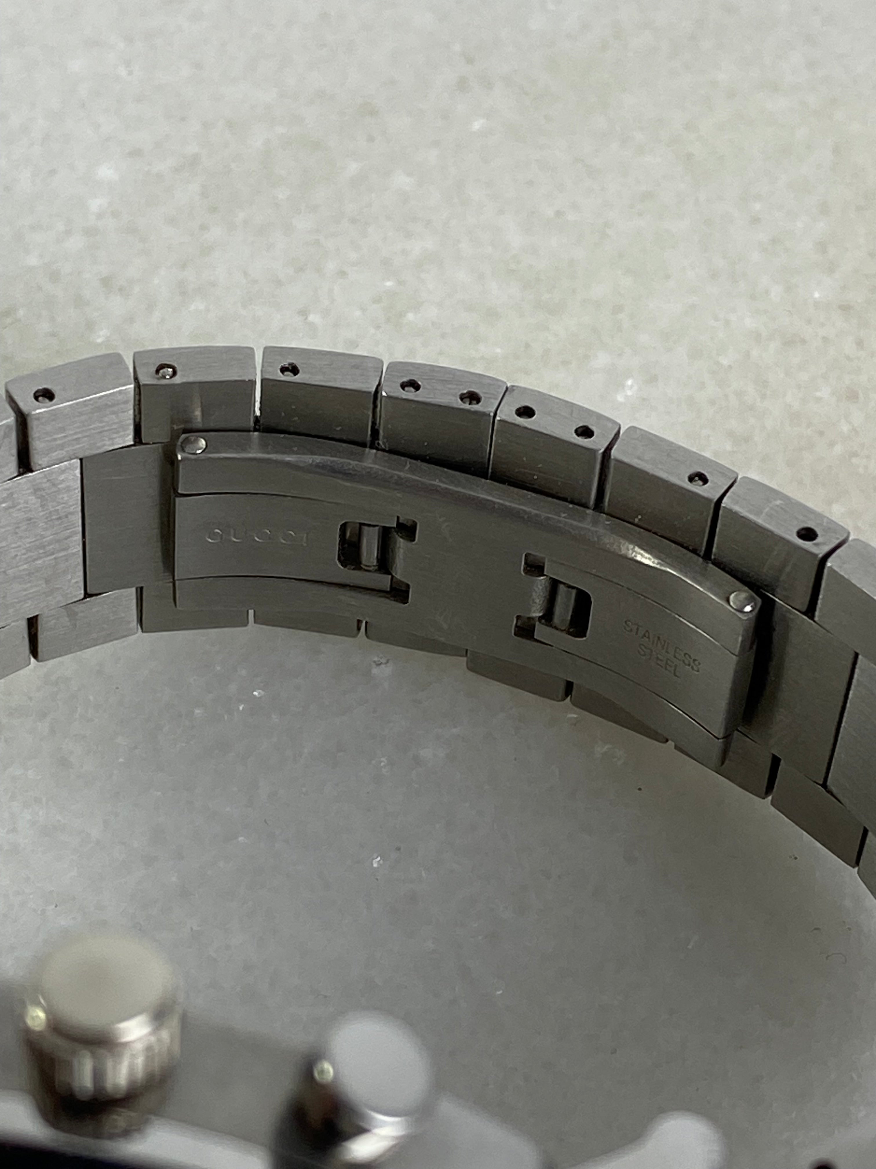 Gucci Stainless Steel Grip Men Gronograph 40mm Watch