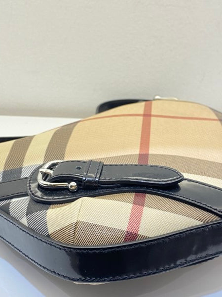 Burberry Bicolor Nova Check Hobo Bag