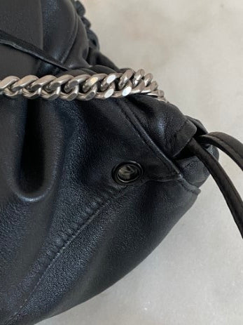 YSL Black Teddy Drawstring Bag