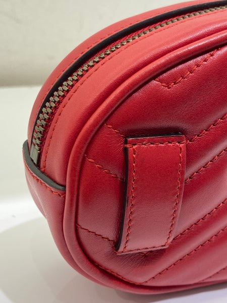 Gucci Red Marmont Belt Bag