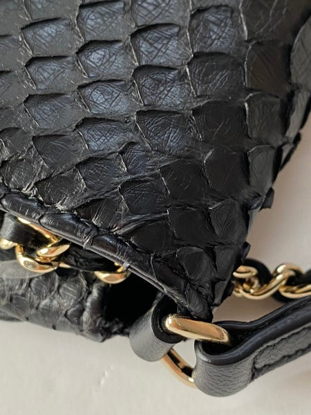 Chanel Black Python Around WOC