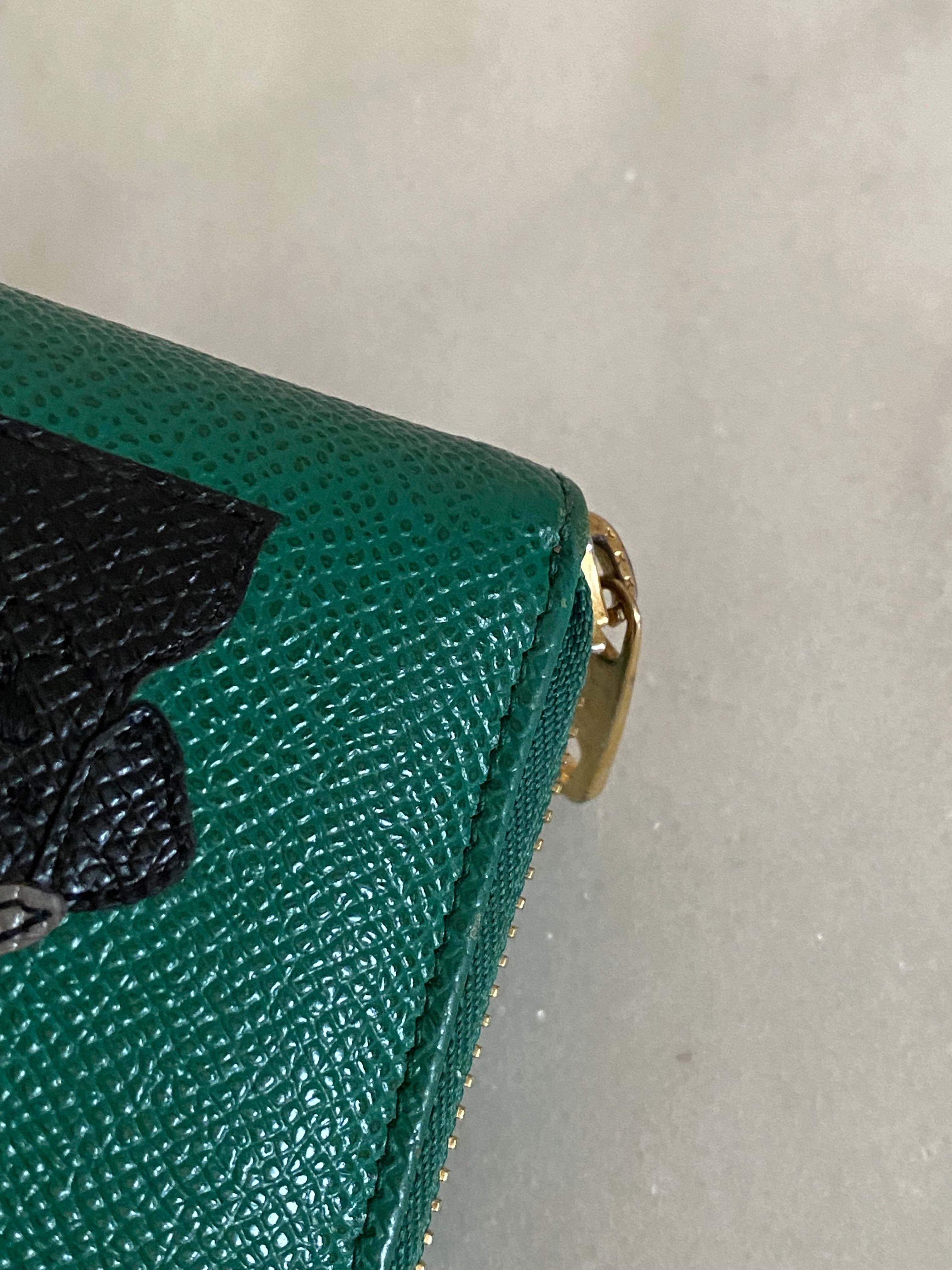 Dolce & Gabbana Green Family Patchwork Long Wallet