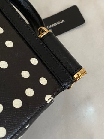 Dolce & Gabbana Bicolor Dots Polka Sicily Medium Bag