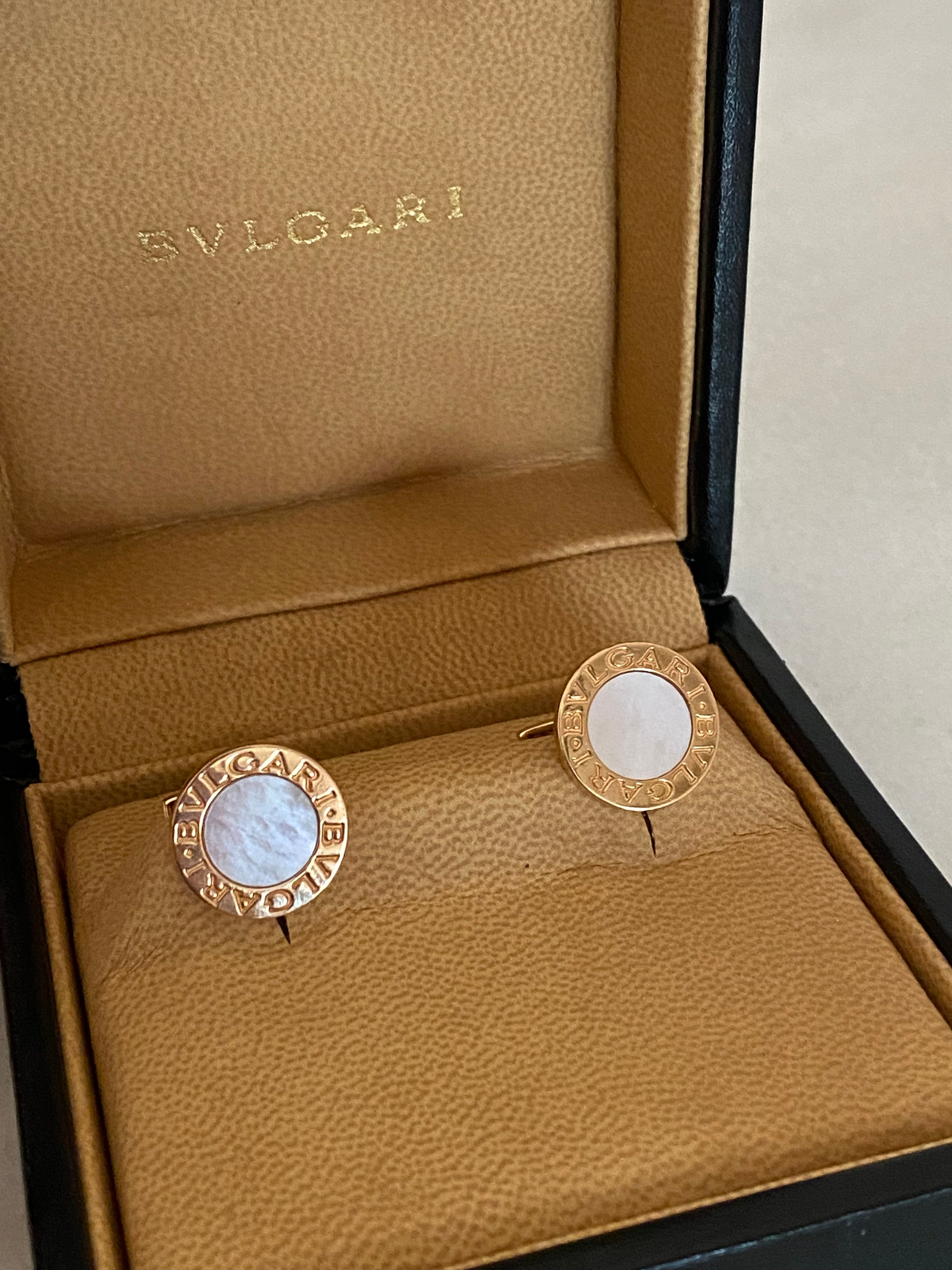 Bvlgari 18K Yellow Gold Cufflinks