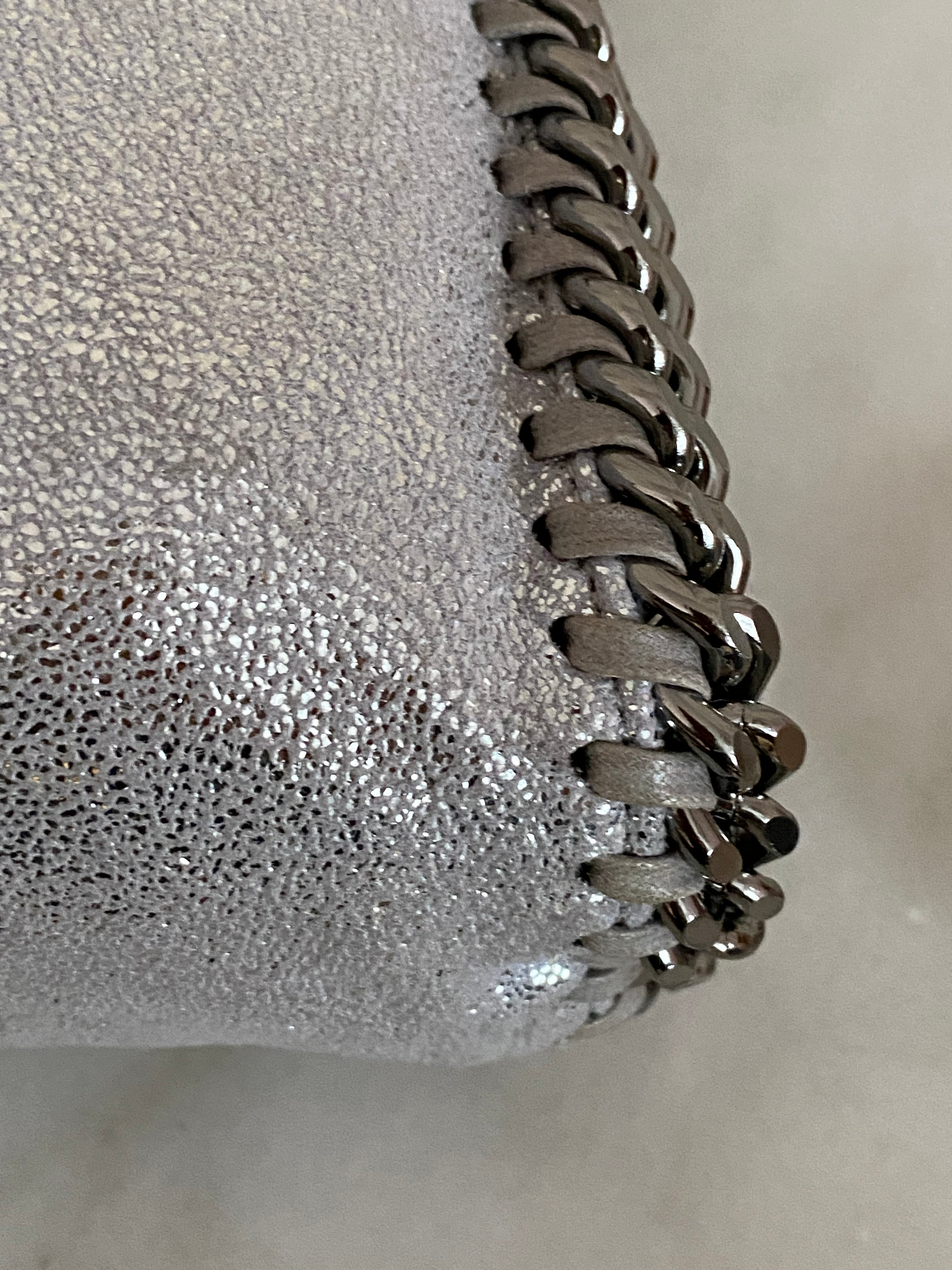 Stella Mccartney Metallic Silver Falabella Bag