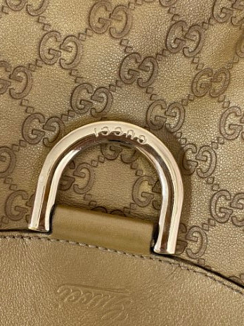 Gucci Gold GG D Ring Hobo Bag