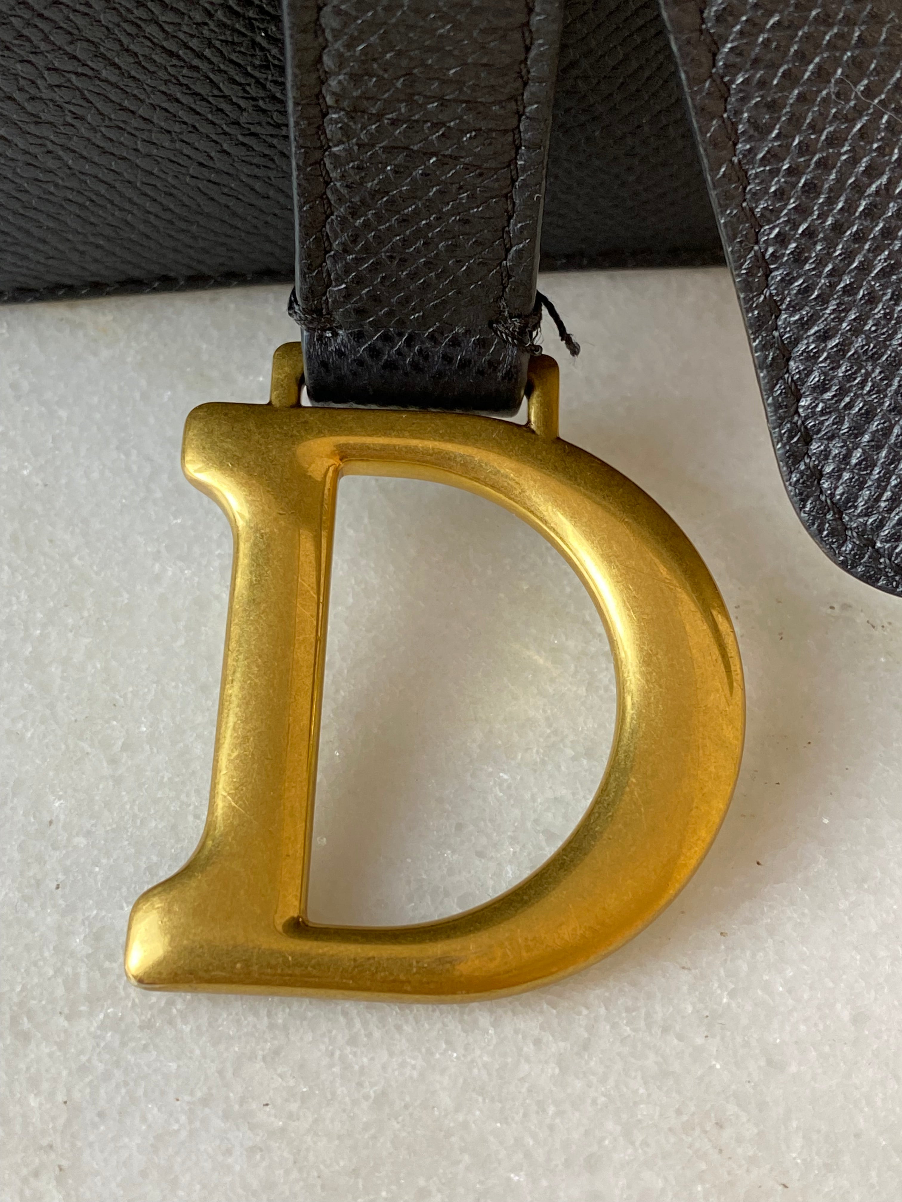 Christian Dior Black Saddle Crossbody Pouch