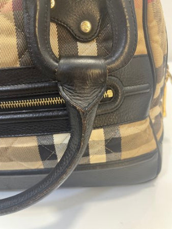 Burberry Bicolor House Check Tote Bag