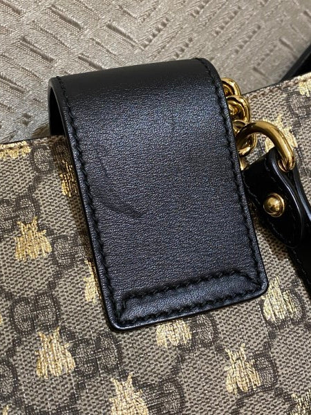 Gucci Bicolor GG Bee Padlock Shoulder Bag