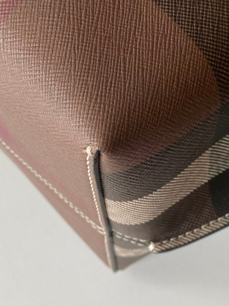 Burberry Bicolor Check Medium Tote Bag