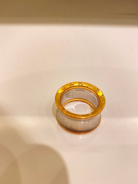 Bvlgari 18K Yellow Gold ST.ST Anish Kapoor Ring 55