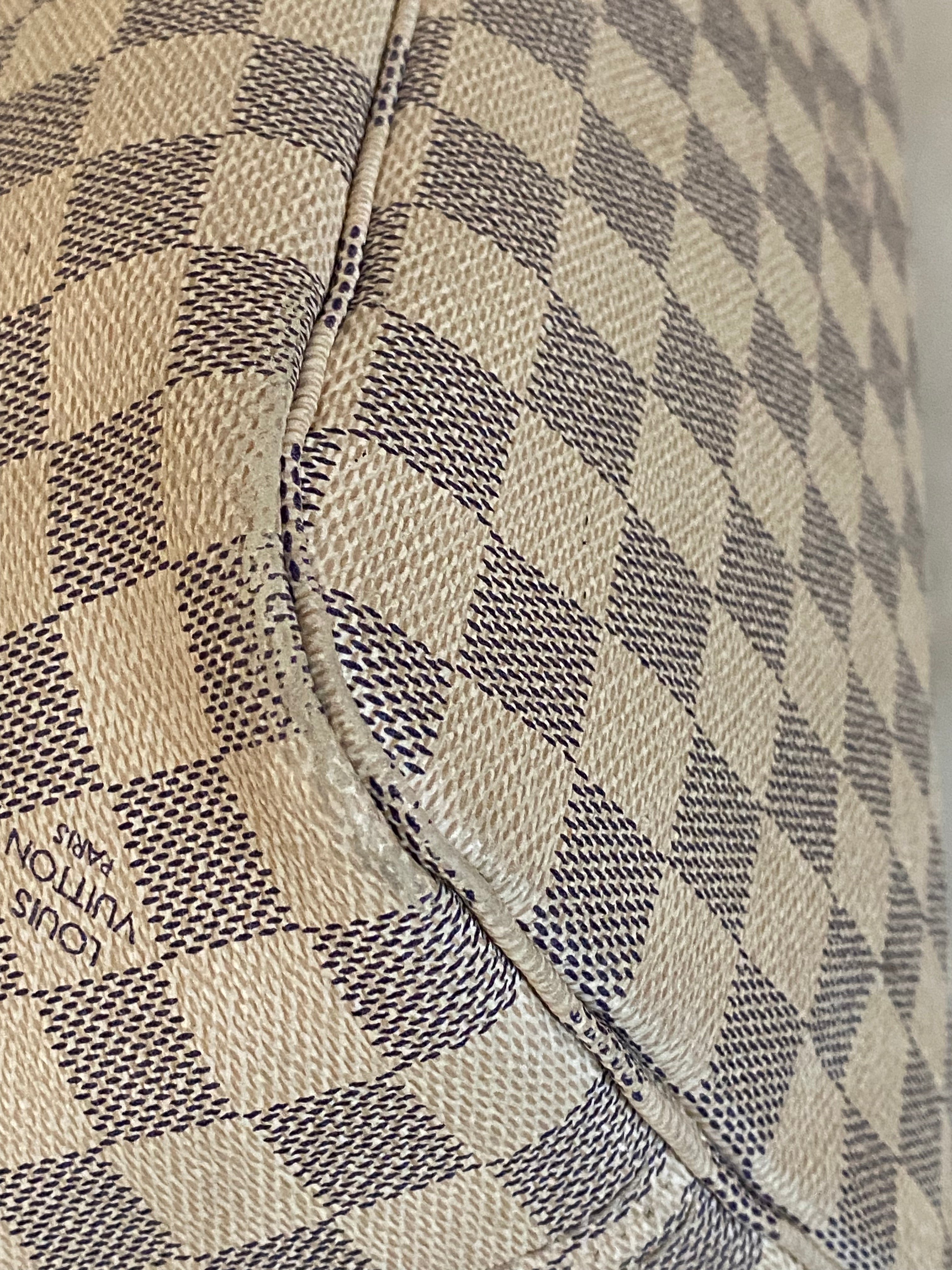 Louis Vuitton Damier Azur Neverfull MM Bag W/ Pouch