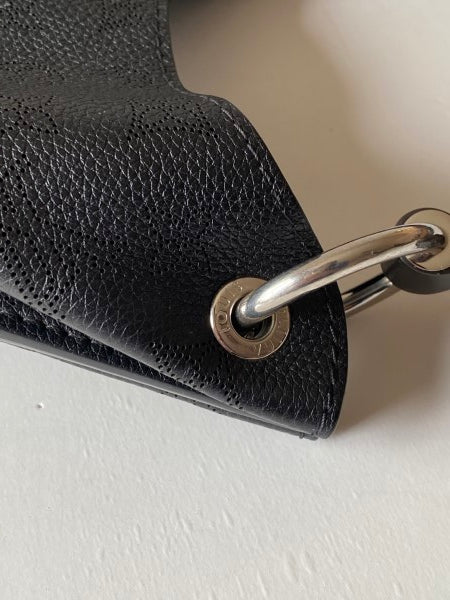 Louis Vuitton Black Mahina Carmel Hobo Bag