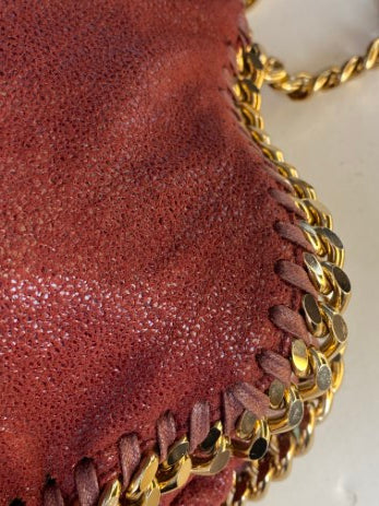 Stella Mccartney Burgundy Falabella Bag W/ 3 Chains