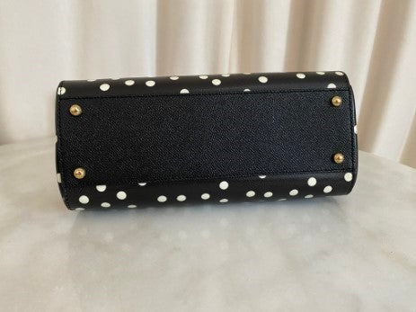 Dolce & Gabbana Bicolor Dots Polka Sicily Medium Bag