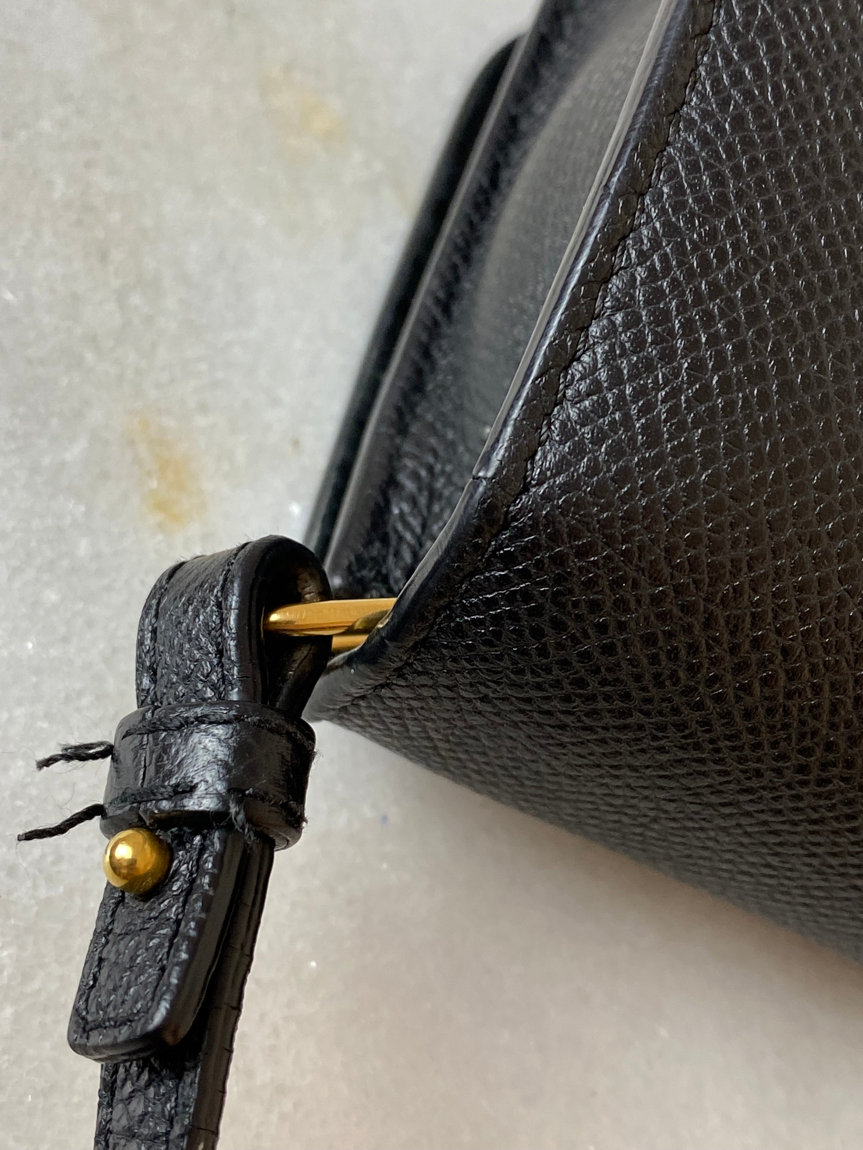 Christian Dior Black Saddle Crossbody Pouch
