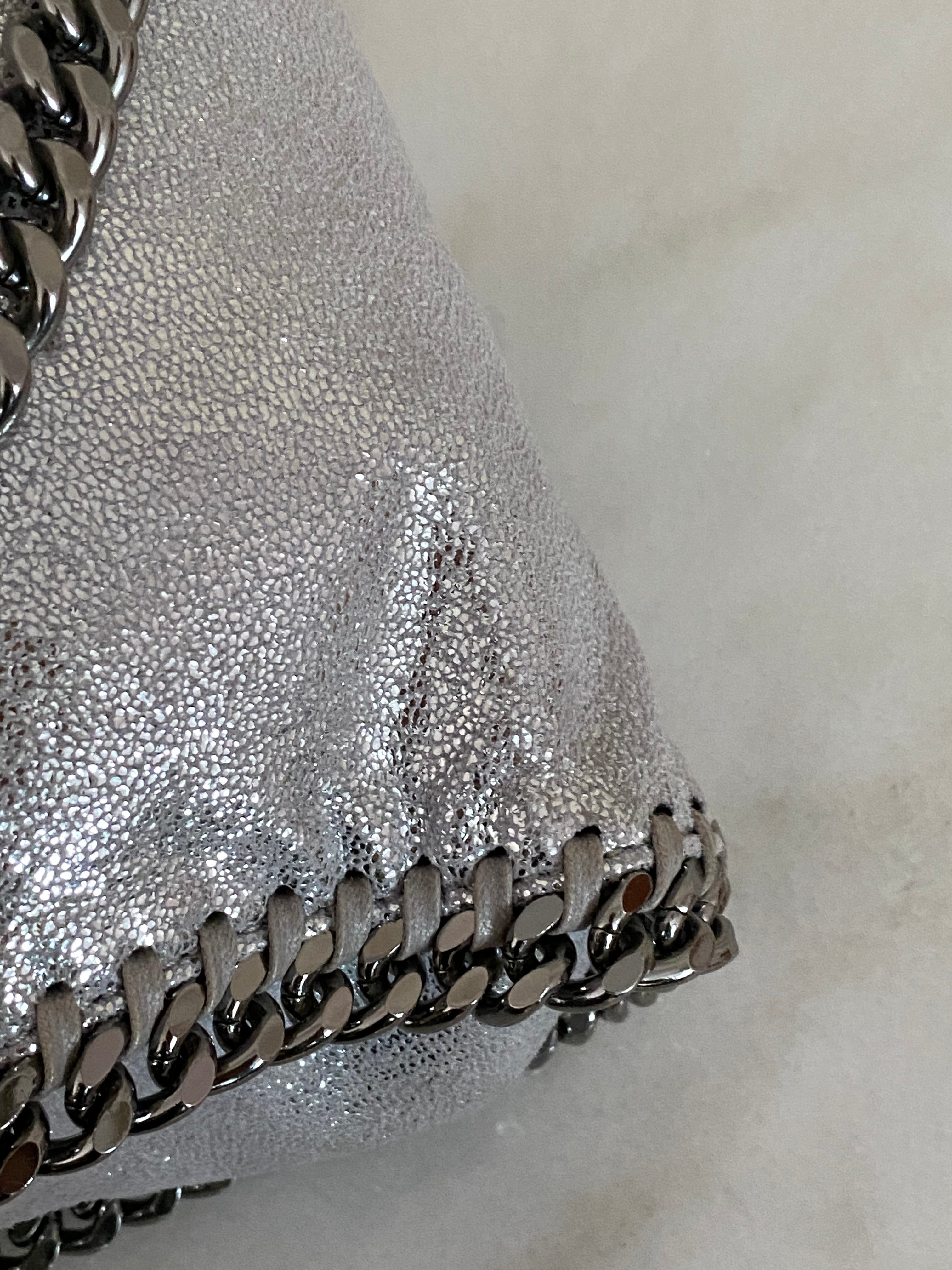 Stella Mccartney Metallic Silver Falabella Bag