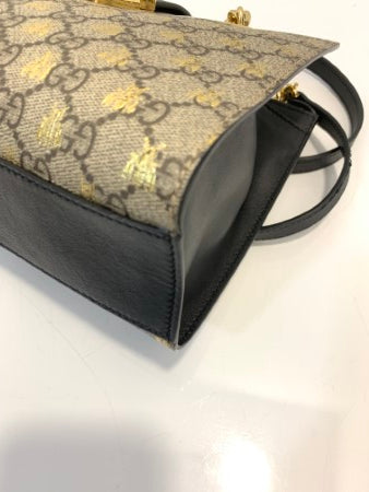 Gucci Bicolor GG Supreme Padlock Small Shoulder Bag