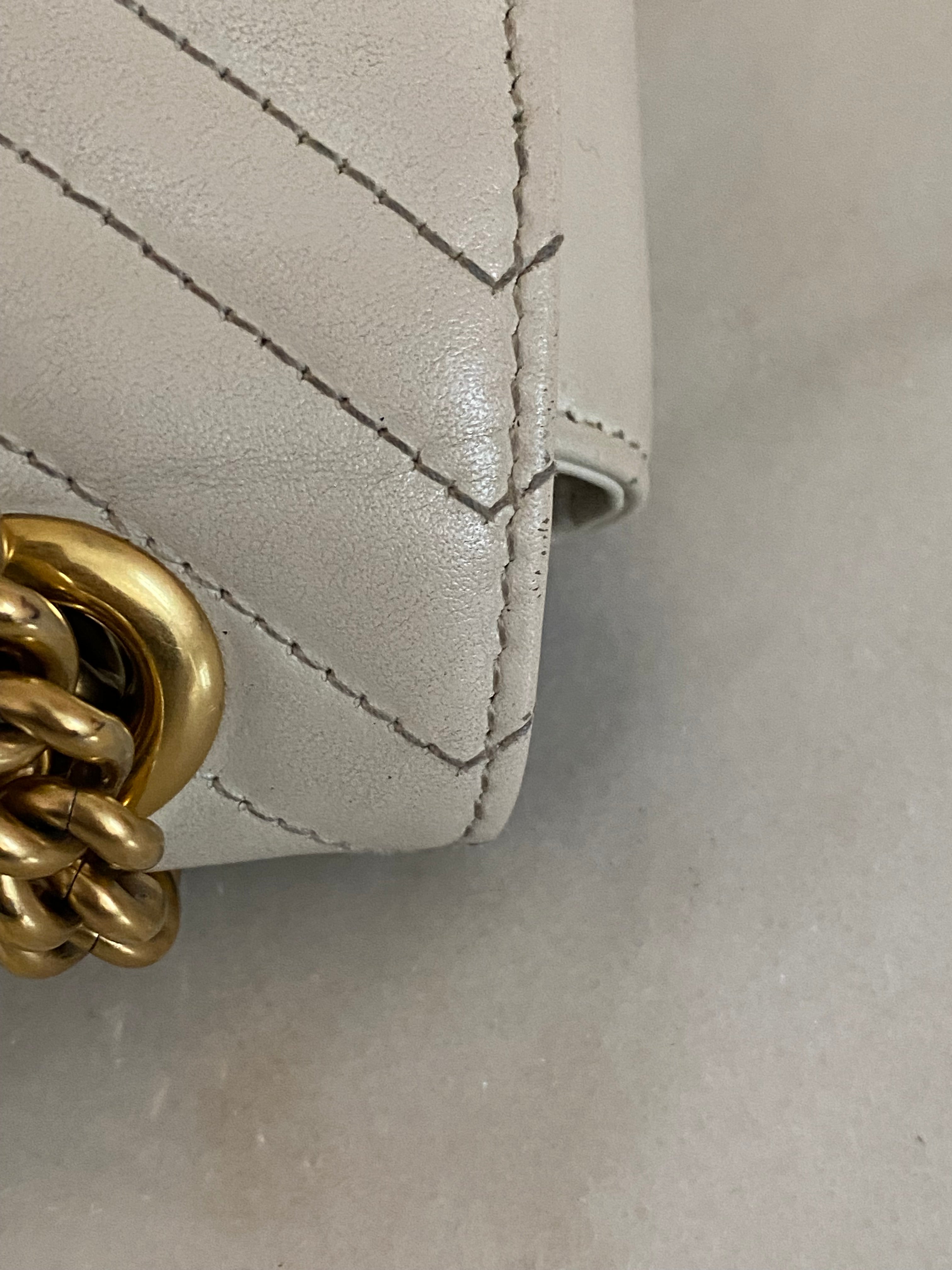 Gucci Off White Small Marmont Shoulder Bag