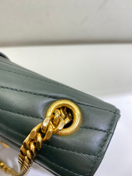 YSL Green Sulpice Medium Shoulder Bag