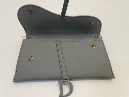 Christian Dior Grey Matt Wallet on Chain