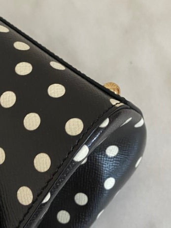 Dolce & Gabbana Bicolor Dots Polka Sicily Medium Bag