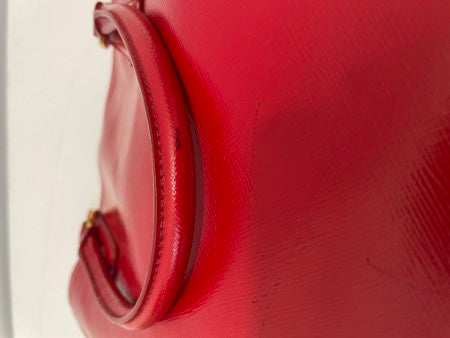 Prada Red Vernice Vertical Tote Bag