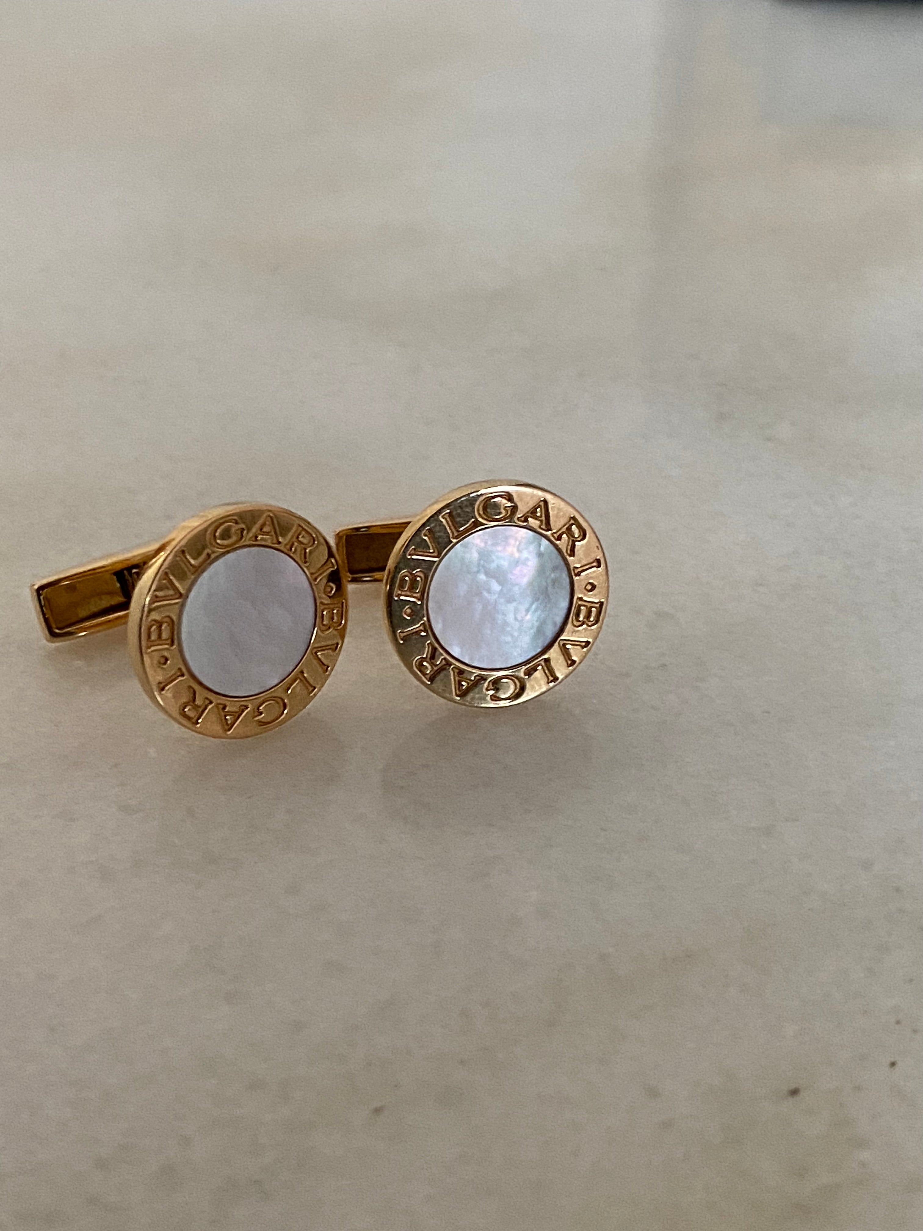 Bvlgari 18K Yellow Gold Cufflinks