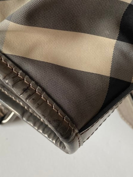 Burberry Bicolor Nylon Beat Check Bag