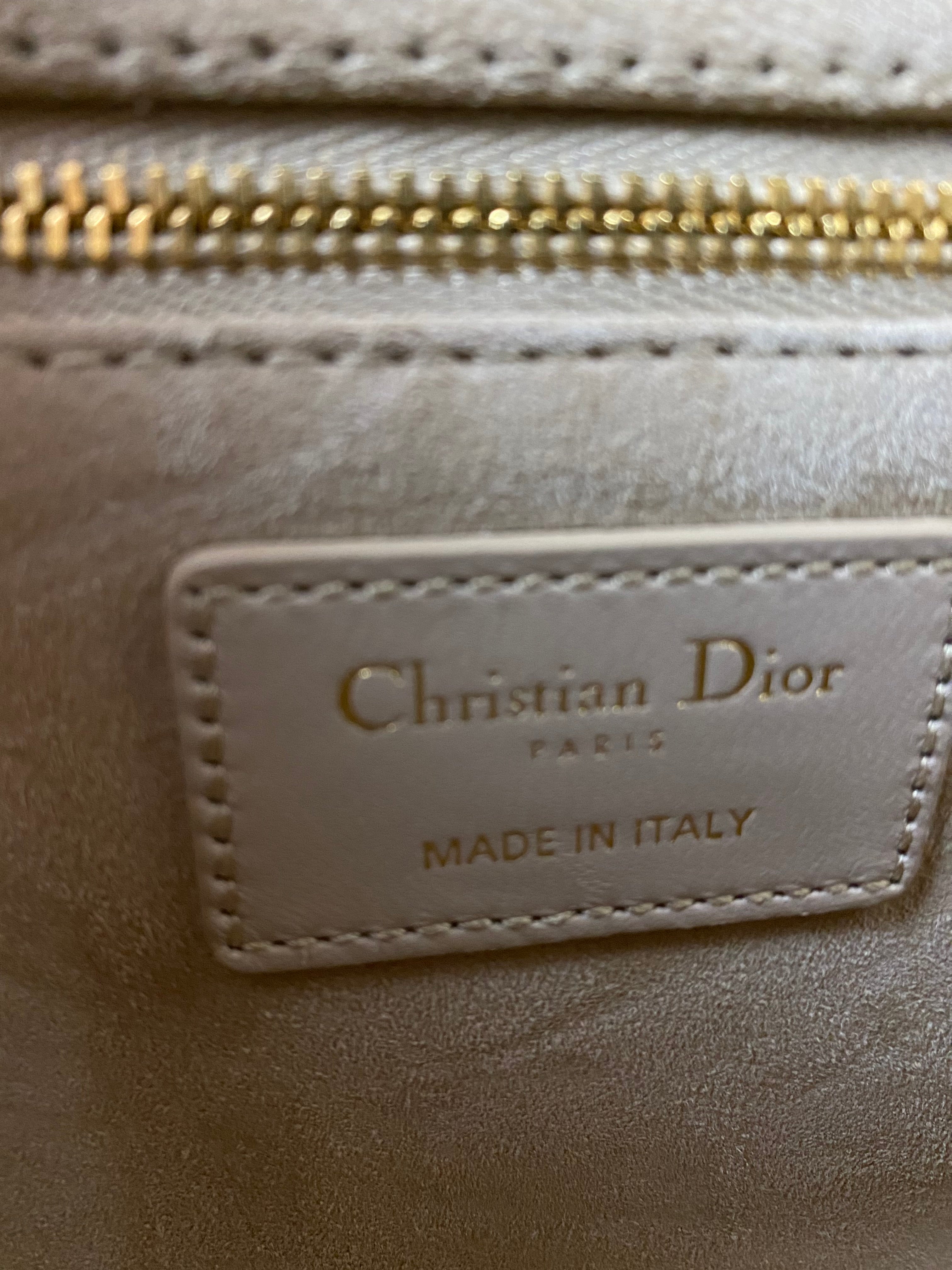 Christian Dior Beige Lady Dior Tote Bag