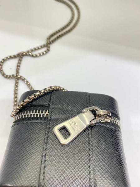 Prada Black Logo Airpods Case