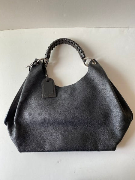 Louis Vuitton Black Mahina Carmel Hobo Bag