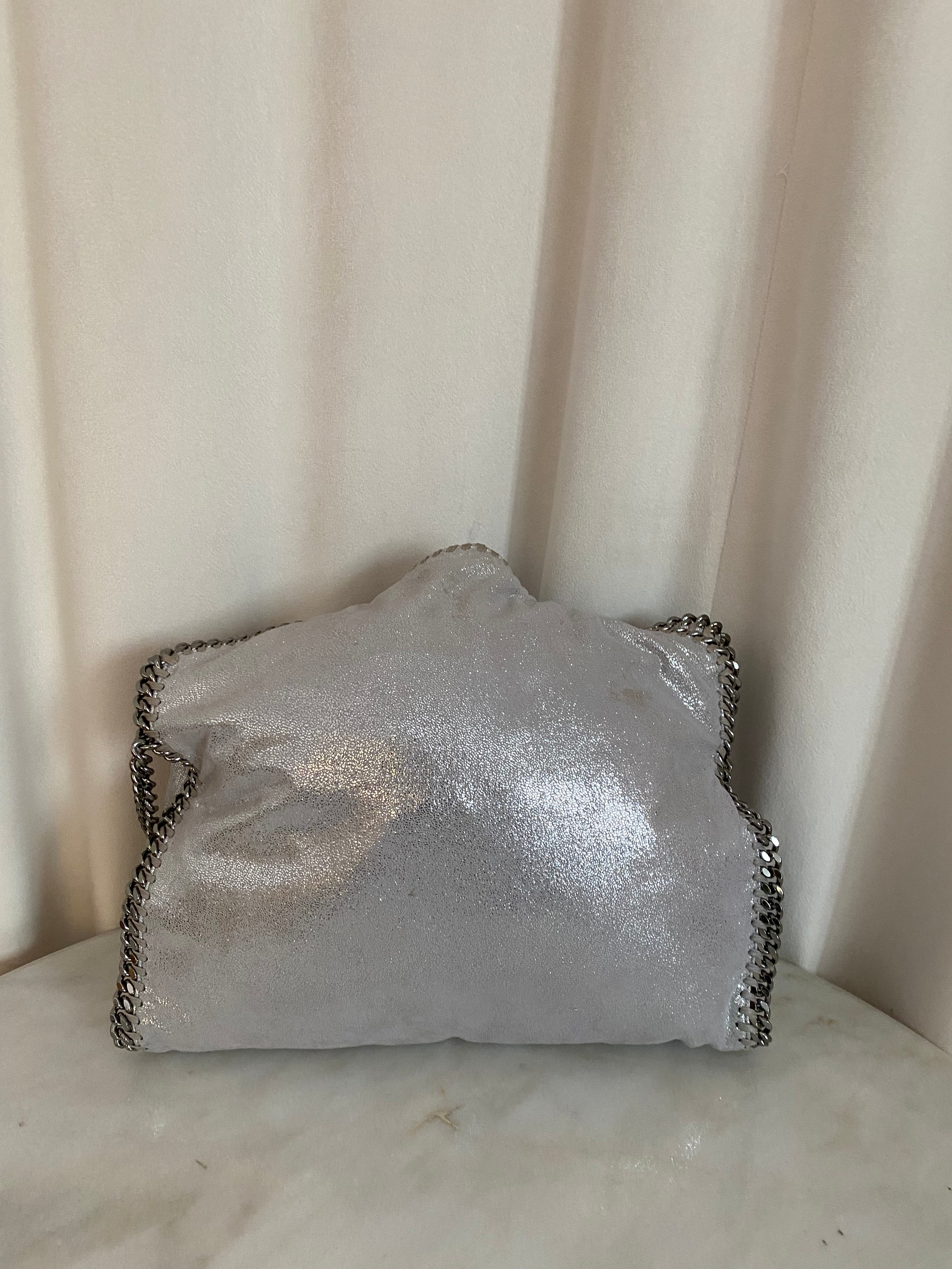 Stella Mccartney Metallic Silver Falabella Bag